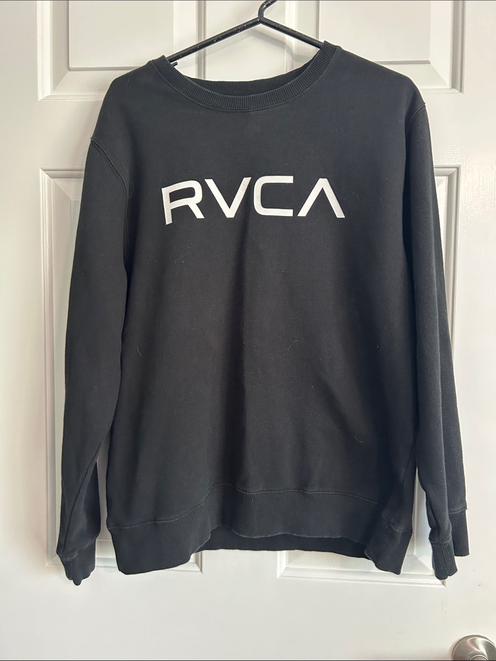 RVCA Black Sweatshirt with White Logo